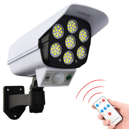 Solar Light Outdoor 77 LED Motion Sensor Security Camera Shaped Wall Lamp, Waterproof, Rotatable, with Remote Control - CARTitCARTitCARTit
