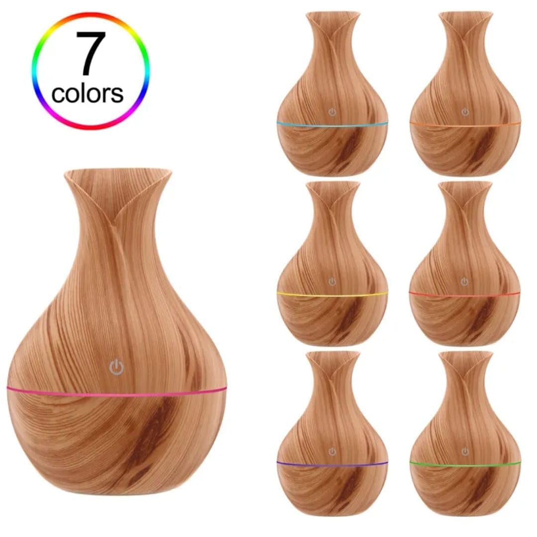 Wooden Cool Mist Humidifiers Essential Oil Diffuser Aroma Air Humidifier with Colorful Change for Office, humidifiers for Home, humidifier for Room (Wood Colour) - CARTitCARTitCARTit