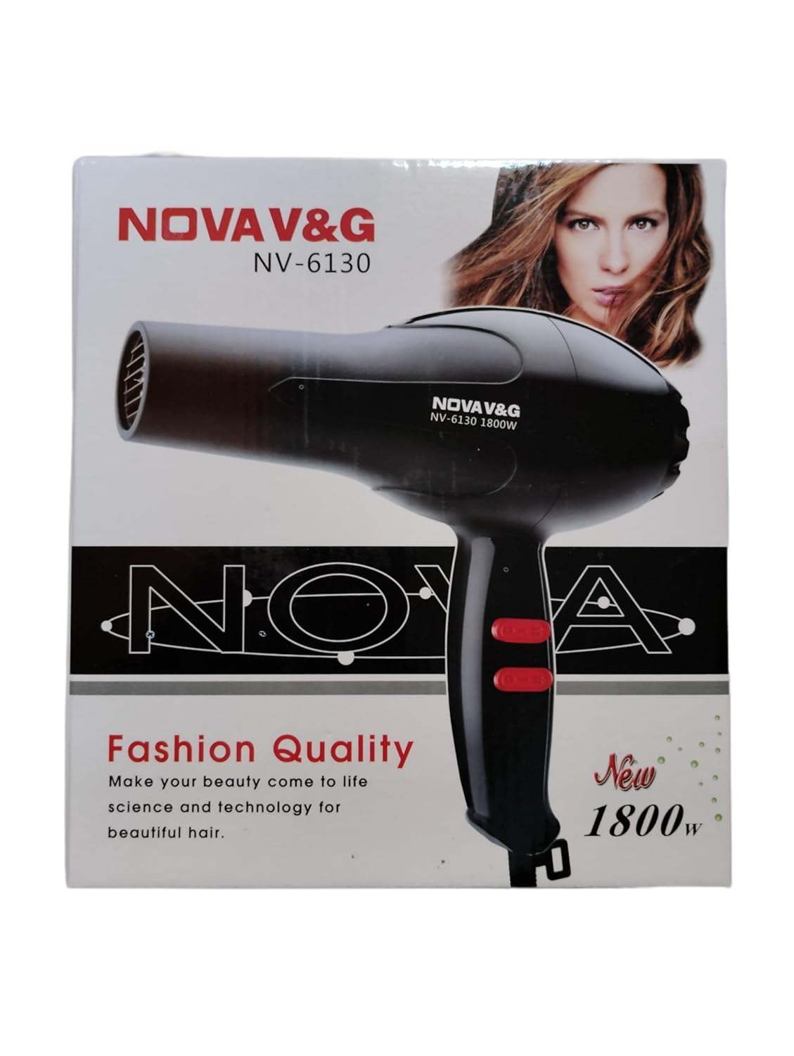 Nova NV 6130 1800 Watts Professional Hair Dryer for Women Black - CARTitCARTitCARTit
