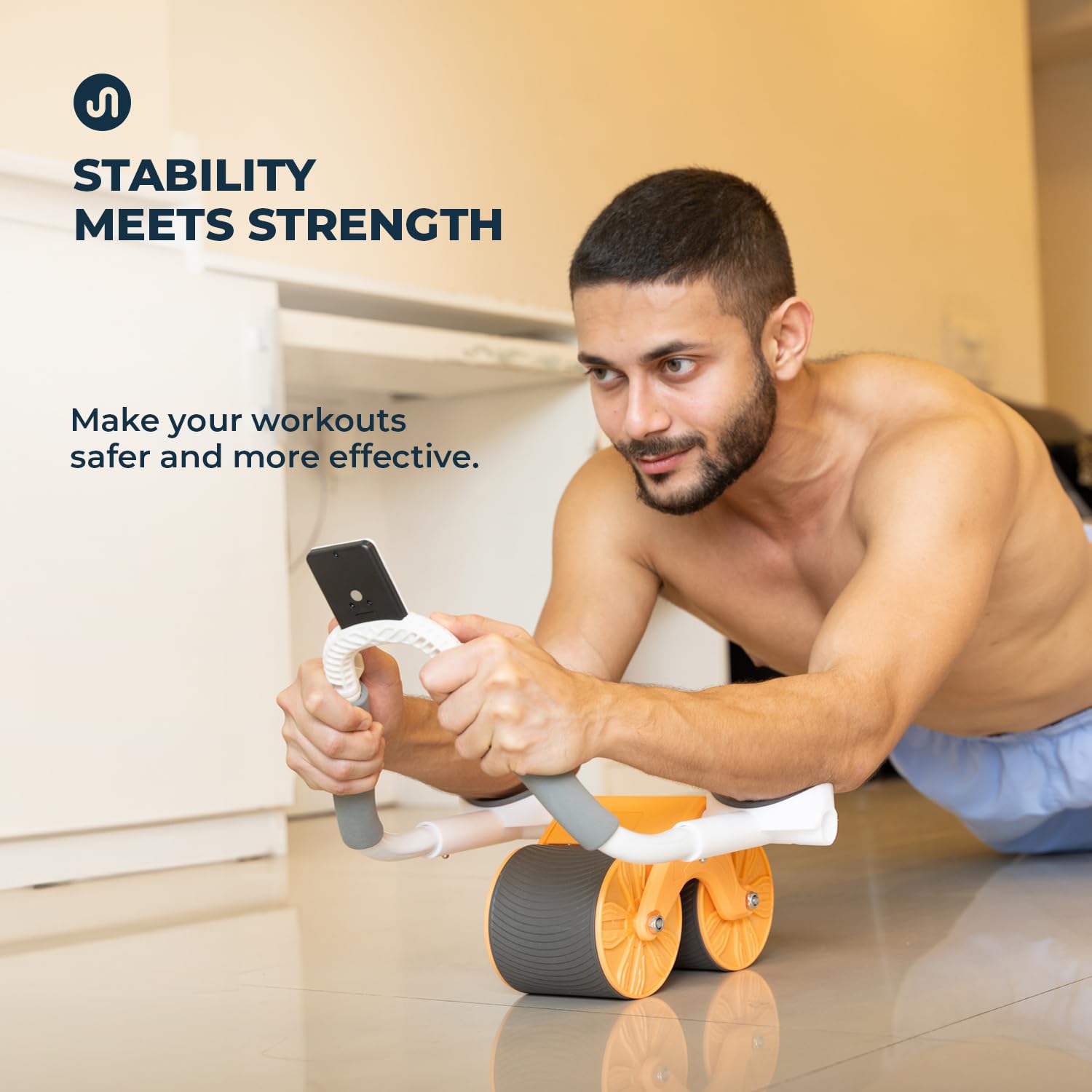 ABSolute Ab Roller – Automatic Rebound Ab Wheel for Men & Women | Home & Gym Ab Workout Equipment with Knee Mat - CARTitCARTitCARTit