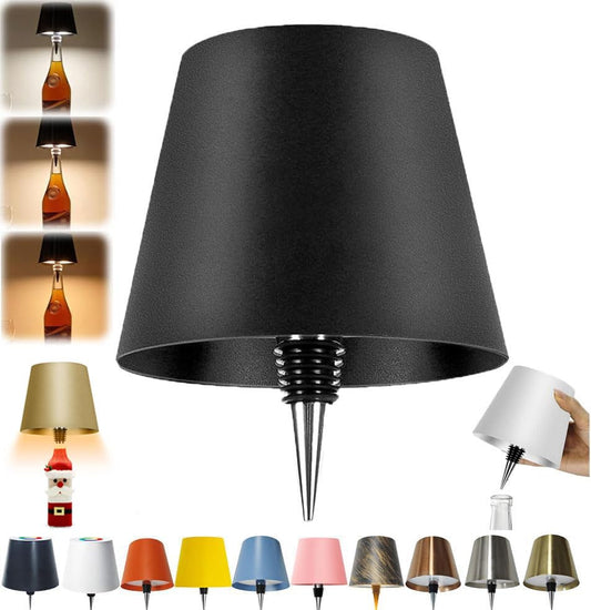 Plastic Wireless Bottle Lamp – Rechargeable LED Wine Bottle Light with Touch Control & 3 - Color Dimming – Lamp Shade for Bedroom, Bar, Restaurant, Home Decor - CARTitCARTitCARTit