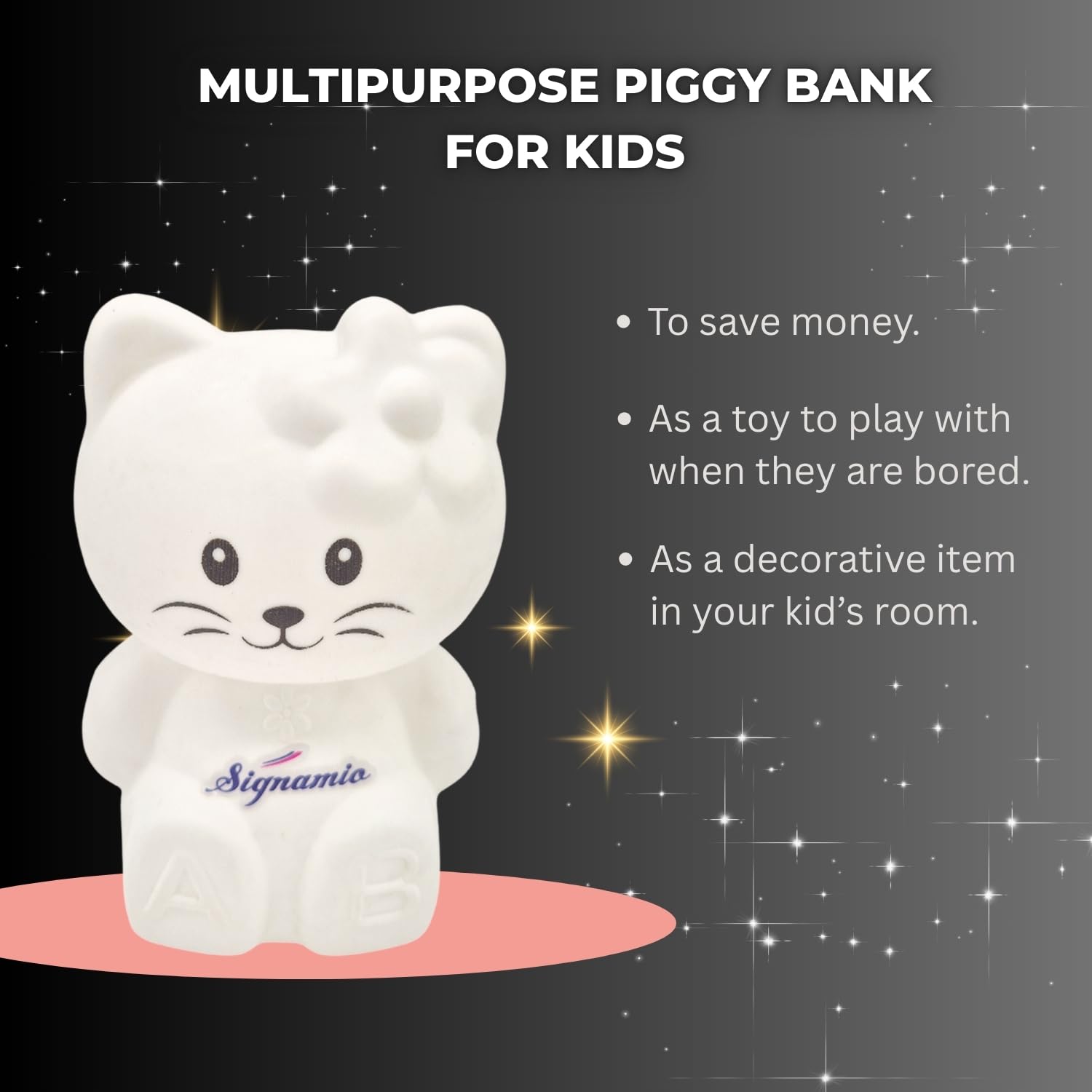 Piggy Bank for Girls and Boys Charming Money Box, Kiddy and Mini Bank, Perfect Savings Coin Box and Gullak for Kids - CARTitCARTitCARTit