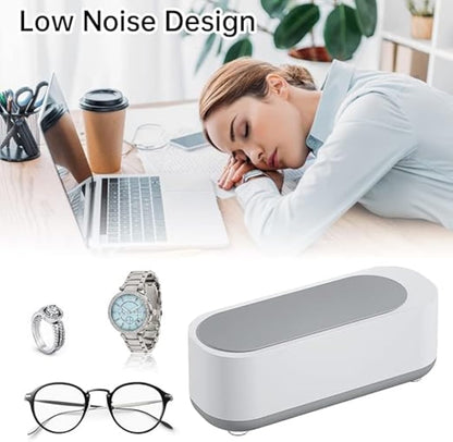 Ultra Sonic Jewelry & Glasses Cleaner – Professional 360° Ultrasonic Cleaning Machine with Low Noise, USB Powered, Portable for Rings, Earrings, Watches, Eyewear & More - CARTitCARTitCARTit