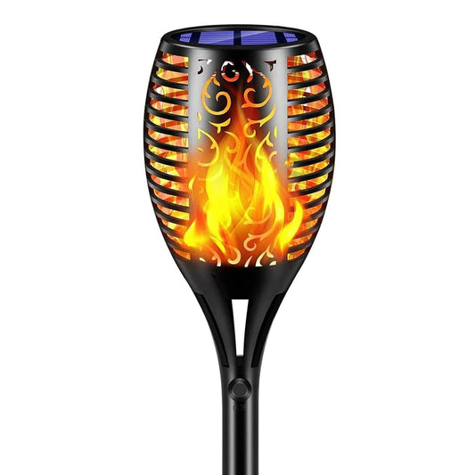 Solar LED Flickering Flame Torch – Waterproof Outdoor Lighting with Auto On/Off | Warm Yellow Decorative Lights for Garden, Gate, Pathway, Balcony, Backyard - CARTitCARTitCARTit