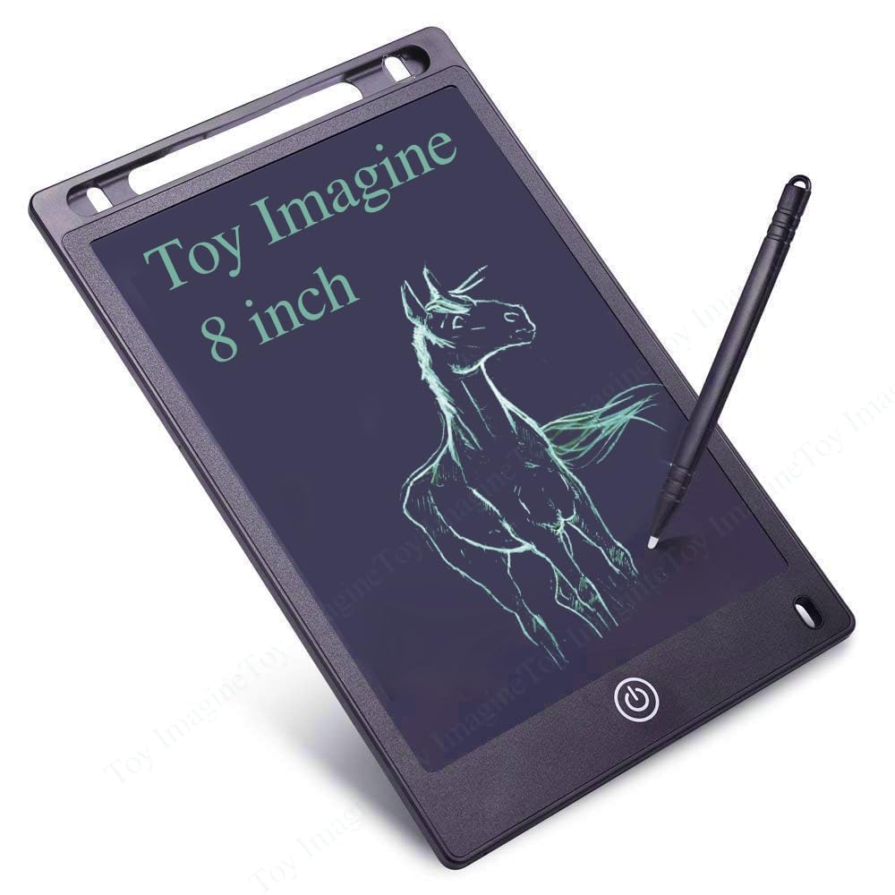 Re - Writable LCD Writing Pad with Screen 21.5cm (8.5 - inch) for Drawing, Playing, Handwriting Gifts for Kids & Adults, India's first notepad to save and share your child's first creatives via Ruffpad app on your Smartphone(Black) - CARTitCARTitCARTit