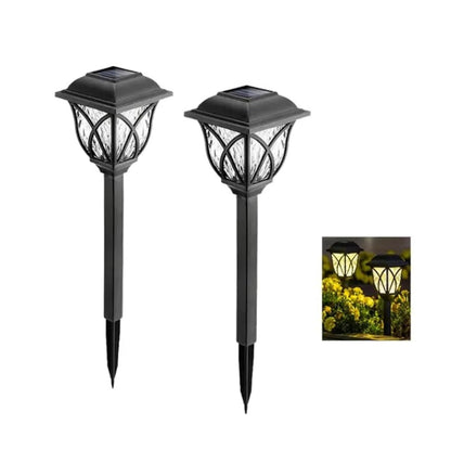 Outdoor Solar LED Lights – Combo Pack of 2 | Soft Ambient Lighting for Garden, Pathways, Walkways, Landscaping, and Driveways - CARTitCARTitCARTit