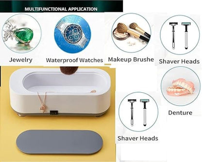 Ultra Sonic Jewelry & Glasses Cleaner – Professional 360° Ultrasonic Cleaning Machine with Low Noise, USB Powered, Portable for Rings, Earrings, Watches, Eyewear & More - CARTitCARTitCARTit