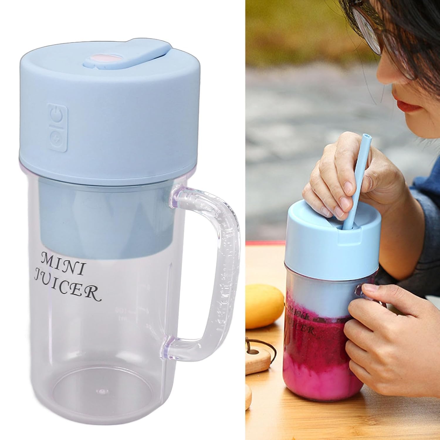 Multifunctional Portable Juicer Cup with Straw | 420ml | USB Rechargeable | Travel - Friendly Mini Blender for Smoothies & Juices - CARTitCARTitCARTit
