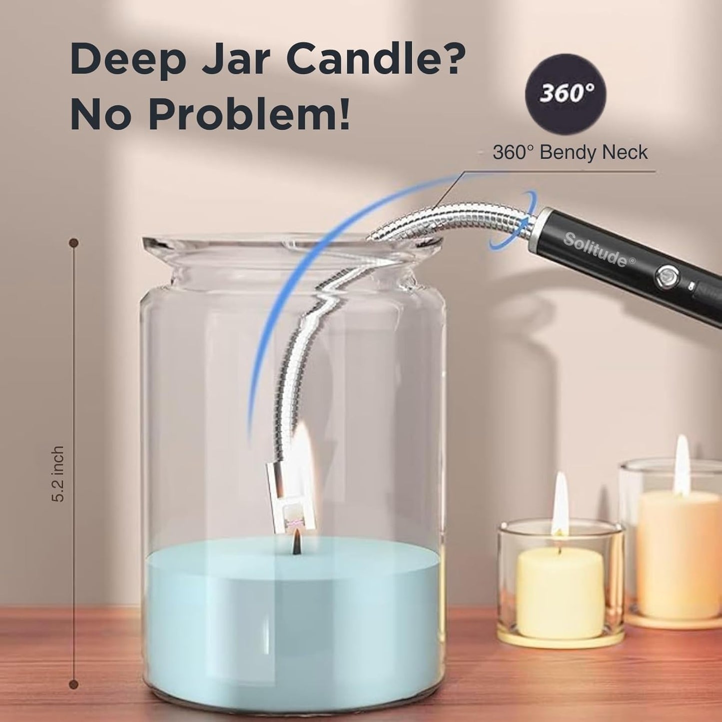 Rechargeable Electric Gas Lighter for Kitchen – USB Windproof Arc Lighter with 360° Flexible Neck for Stove, Candles, Pooja - CARTitCARTitCARTit