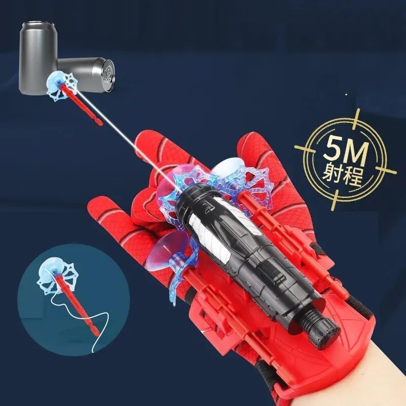 Spider Web Shooters Toy for Kids – Hero Launcher Wrist Toy Set | Fun & Educational | Sticky Wall Soft Bomb for Cosplay & Interactive Play | Birthday Gift (Pack of 1, Red) - CARTitCARTitCARTit