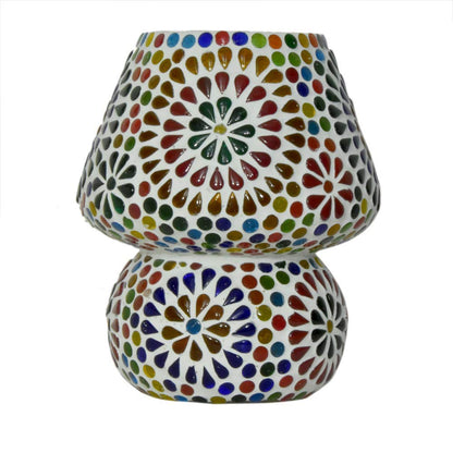 Mosaic Style Dome Shaped Glass Table Lamp Multicolour - CARTitCARTitCARTit