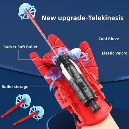 Spider Web Shooters Toy for Kids – Hero Launcher Wrist Toy Set | Fun & Educational | Sticky Wall Soft Bomb for Cosplay & Interactive Play | Birthday Gift (Pack of 1, Red) - CARTitCARTitCARTit