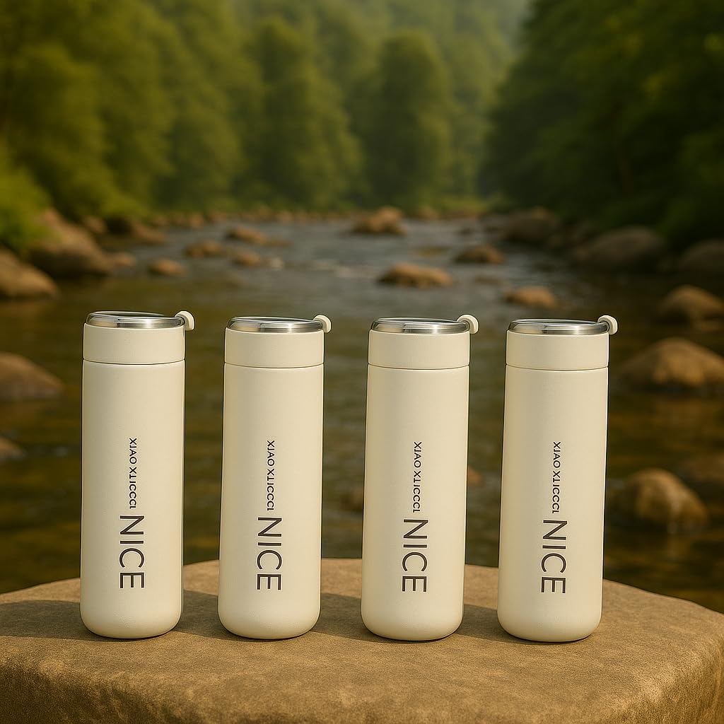 Nice Premium Glass & Plastic Water Bottle – 400ml Leak - Proof, Portable & Stylish Travel Flask - CARTitCARTitCARTit
