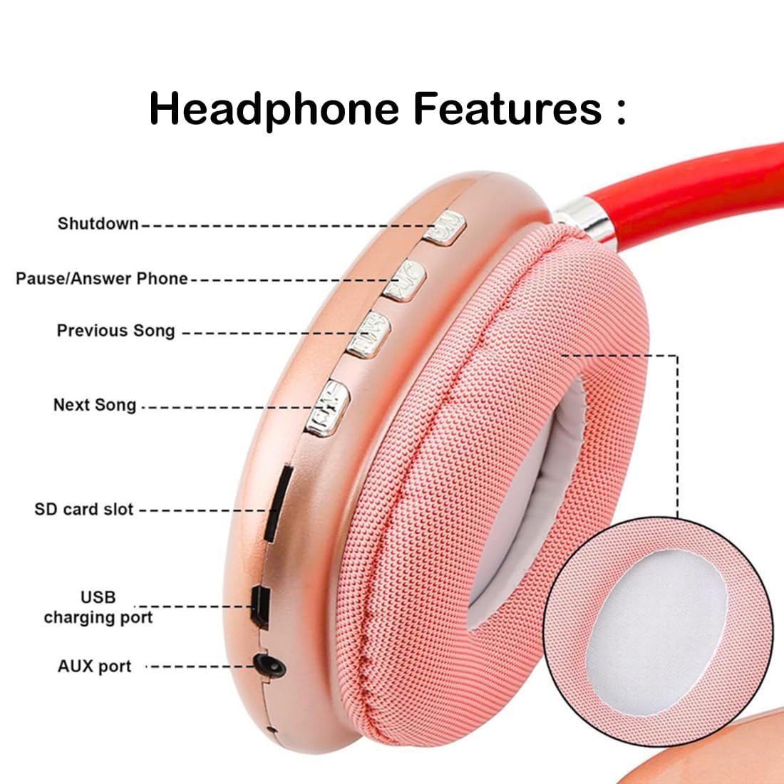 P9 Wireless Over - Ear Bluetooth Headphones | Hi - Fi Sound, Foldable Design, Built - in Mic, Deep Bass, Comfortable Earpads - CARTitCARTitCARTit