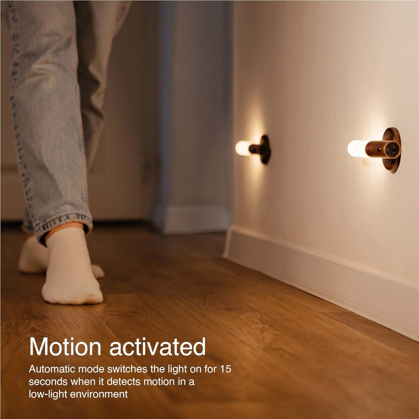 Motion Sensor Night Lights Magnet Body Sensor Hallway, Rechargeable Led Light Portable Stairway, Wooden Wall Sconce Battery Powered Cabinet Lights... - CARTitCARTitCARTit