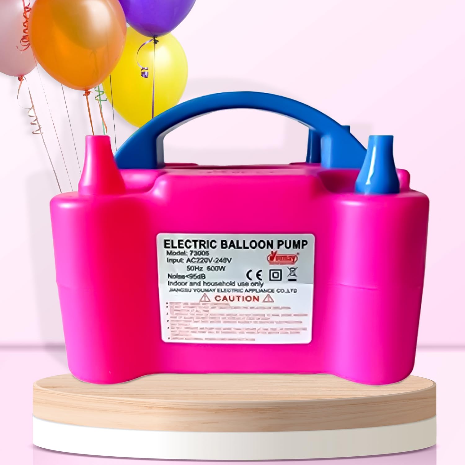 Party Propz 220V 600W Dual Nozzle Electric Air Balloon Pump Machine - Pack of 1 Electric Balloon Pump Machine | Balloon Blower Machine | Balloon Pumper | Balloon Inflator Pump Electric (Pink) - CARTitCARTitCARTit