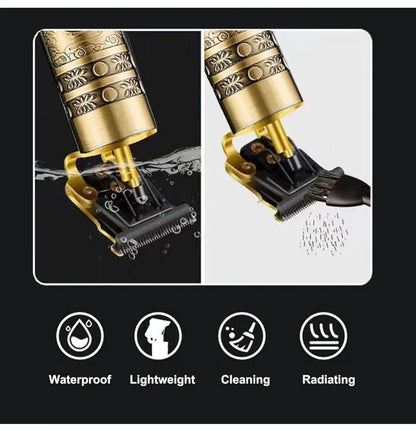 MR.THINDZ® Professional Cordless Buddha Hair Clipper - Rechargeable T - Blade Men's Grooming Shaving Machine for Self Haircuts, Barbers, and Trimmers with 4 Guide Combs - CARTitMR.THIND_STORECARTit