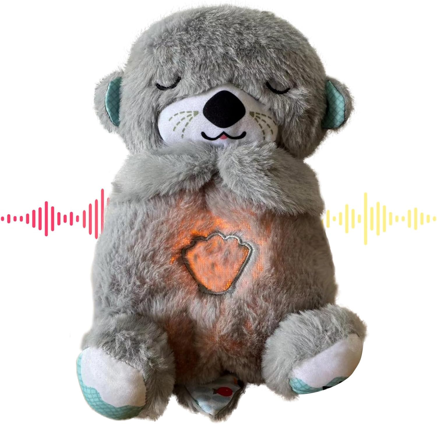 CARTit Breathing Teddy Bear with Light – Otter Glowing Plush with Soothing Music & Rhythmic Motion for Babies, Kids & Valentine Gifting - CARTitCARTitCARTit