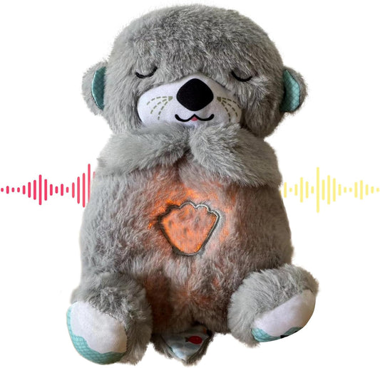 CARTit Breathing Teddy Bear with Light – Otter Glowing Plush with Soothing Music & Rhythmic Motion for Babies, Kids & Valentine Gifting - CARTitCARTitCARTit