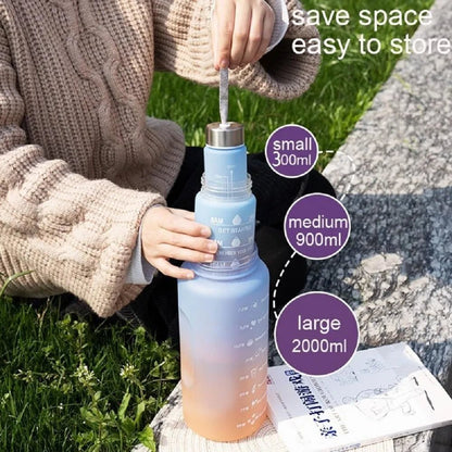 3 - in - 1 Motivational Water Bottle Set: Stay Hydrated All Day - CARTitJAGDISH ENTERPRISES TradersCARTit