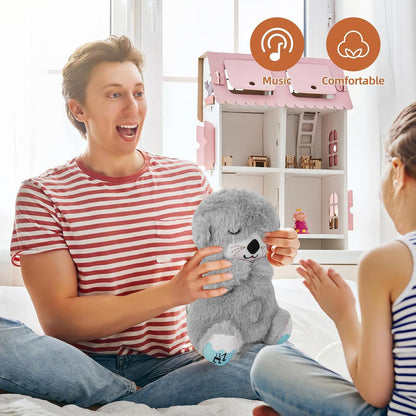 CARTit Breathing Teddy Bear with Light – Otter Glowing Plush with Soothing Music & Rhythmic Motion for Babies, Kids & Valentine Gifting - CARTitCARTitCARTit