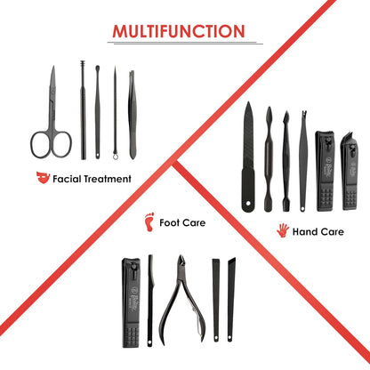 Beauté Secrets Manicure Set Nail Clippers, Stainless Steel Face Scissors Grooming Kit with Peeling Knife, Nail Cleaning Knife, Acne needle, Blackhead Tool... - CARTitCARTitCARTit