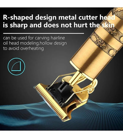 MR.THINDZ® Professional Cordless Buddha Hair Clipper - Rechargeable T - Blade Men's Grooming Shaving Machine for Self Haircuts, Barbers, and Trimmers with 4 Guide Combs - CARTitMR.THIND_STORECARTit
