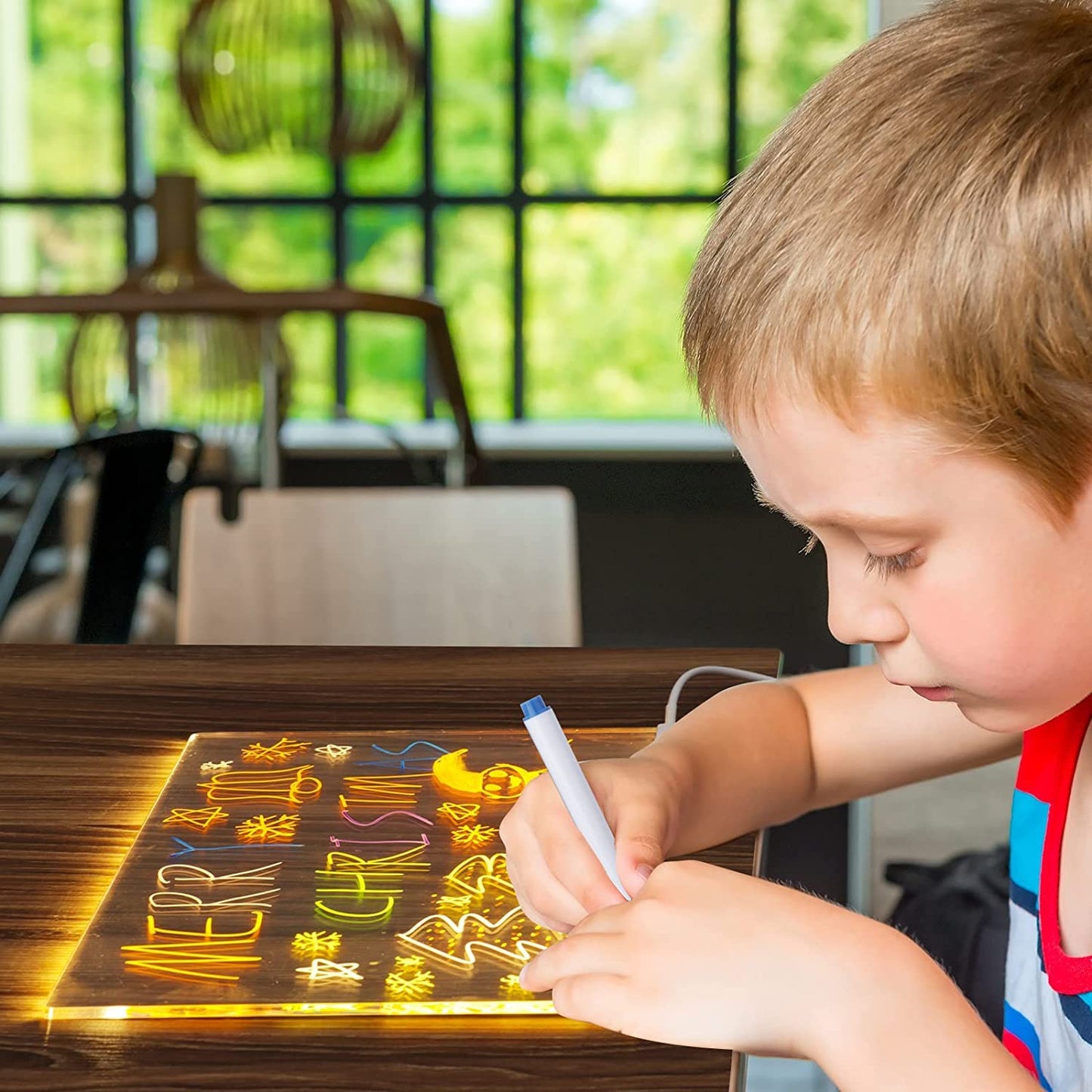 3D Acrylic Writing pad with Pen Message Board rewritable Table lamp for Study LED Light Office Home Decor Gift - CARTitCARTitCARTit