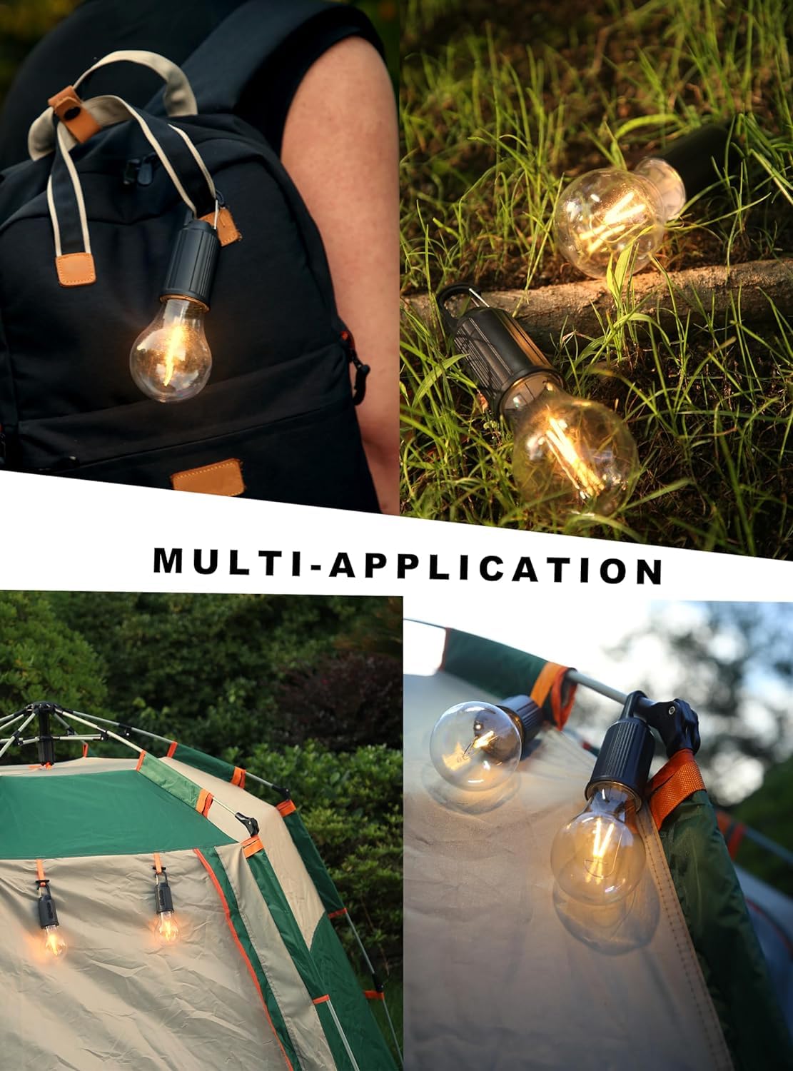 Rechargeable Camping Lights – Waterproof LED Tent Lantern with USB Cable | 3 Modes Hanging Light for Hiking, Emergency, Household, Car Repair (1PCS) - CARTitCARTitCARTit