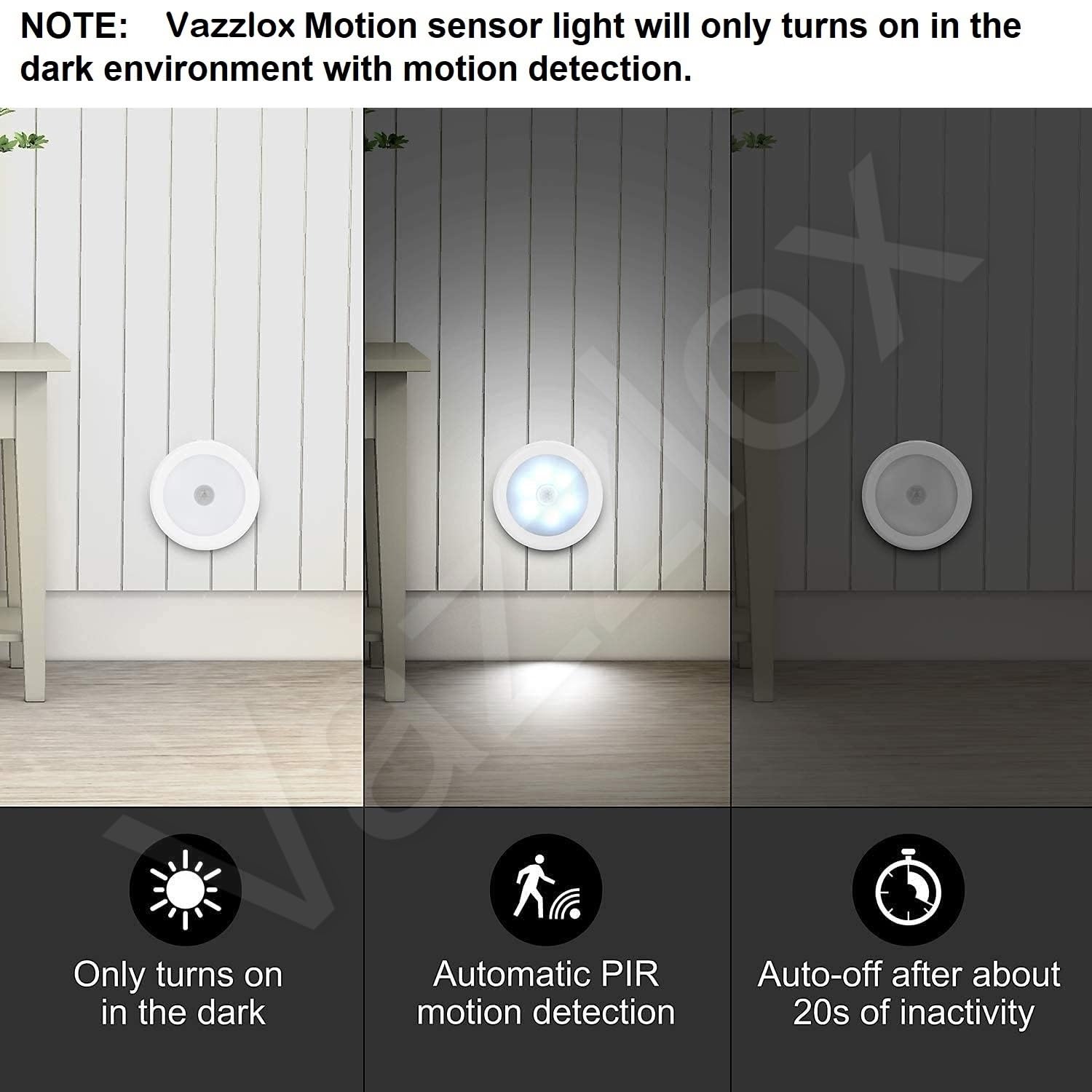 Motion Sensor Light, Battery Powered LED Sensor Light for Home with On/Auto/Off Switch, Cordless Magnet Wall Light for Stairs, Cold(1 Pack) - Plastic;Acrylonitrile Butadiene Styrene - CARTitCARTitCARTit