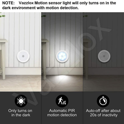 Motion Sensor Light, Battery Powered LED Sensor Light for Home with On/Auto/Off Switch, Cordless Magnet Wall Light for Stairs, Cold(1 Pack) - Plastic;Acrylonitrile Butadiene Styrene - CARTitCARTitCARTit