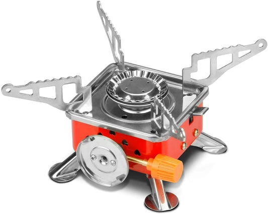 Portable Gas Stove, Camping Gas Stove, Butane Gas Stove, Small Gas Stove for Travelling, Mini Stove with Folding Furnace and Stainless Steel Body with Storage Bag for Hiking and Picnic - CARTitCARTitCARTit