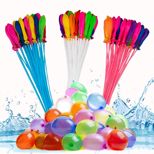 Water Balloons Holi For Kids Boys And Girls, Latex With Refill Hose, Three Bunches Balloons Games Swimming Pool Outdoor Fun Magic Water Balloons (111 Pieces Balloons), Multicolor - CARTitCARTitCARTit