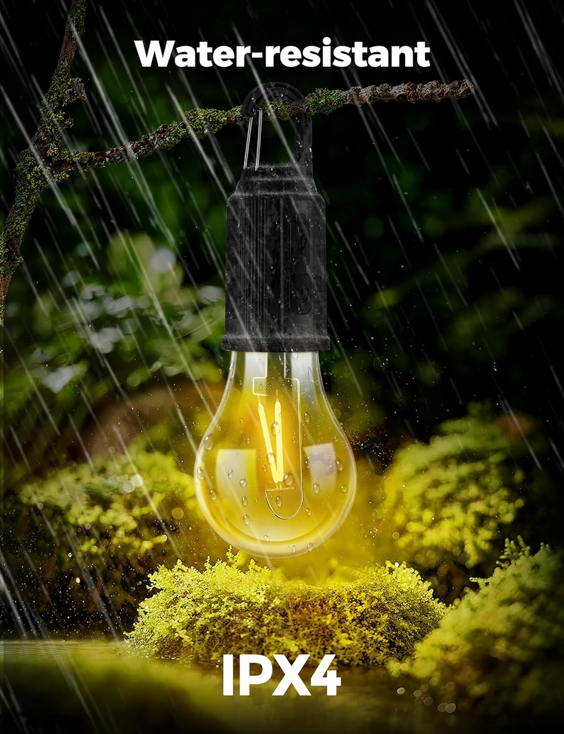Rechargeable Camping Lights – Waterproof LED Tent Lantern with USB Cable | 3 Modes Hanging Light for Hiking, Emergency, Household, Car Repair (1PCS) - CARTitCARTitCARTit