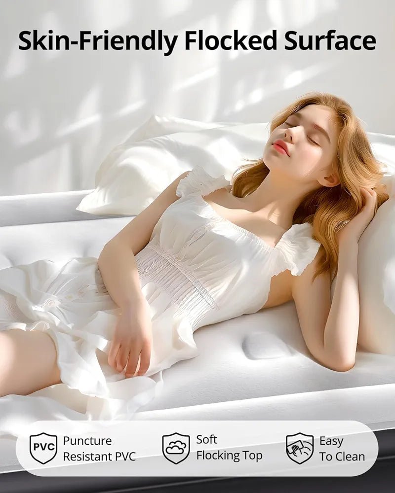 Airefina Elevated Twin Air Mattress with Integrated Pump - 18" Comfort & Support for Guests - CARTitCARTitCARTit