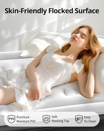 Airefina Elevated Twin Air Mattress with Integrated Pump - 18" Comfort & Support for Guests - CARTitCARTitCARTit
