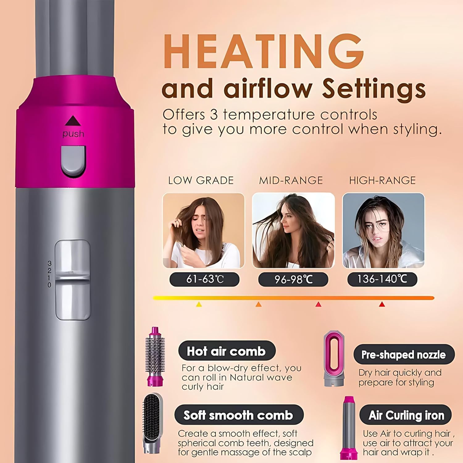 5 - in - 1 Hot Air Styler – Your All - in - One Hair Tool - CARTitCARTitCARTit