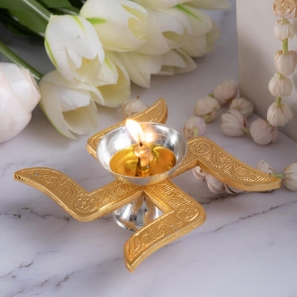 Diya for Puja | Pack of 1 | Diwali Pooja Decoration | Akhand Diya | Corporate and Wedding Gift - CARTitCARTitCARTit