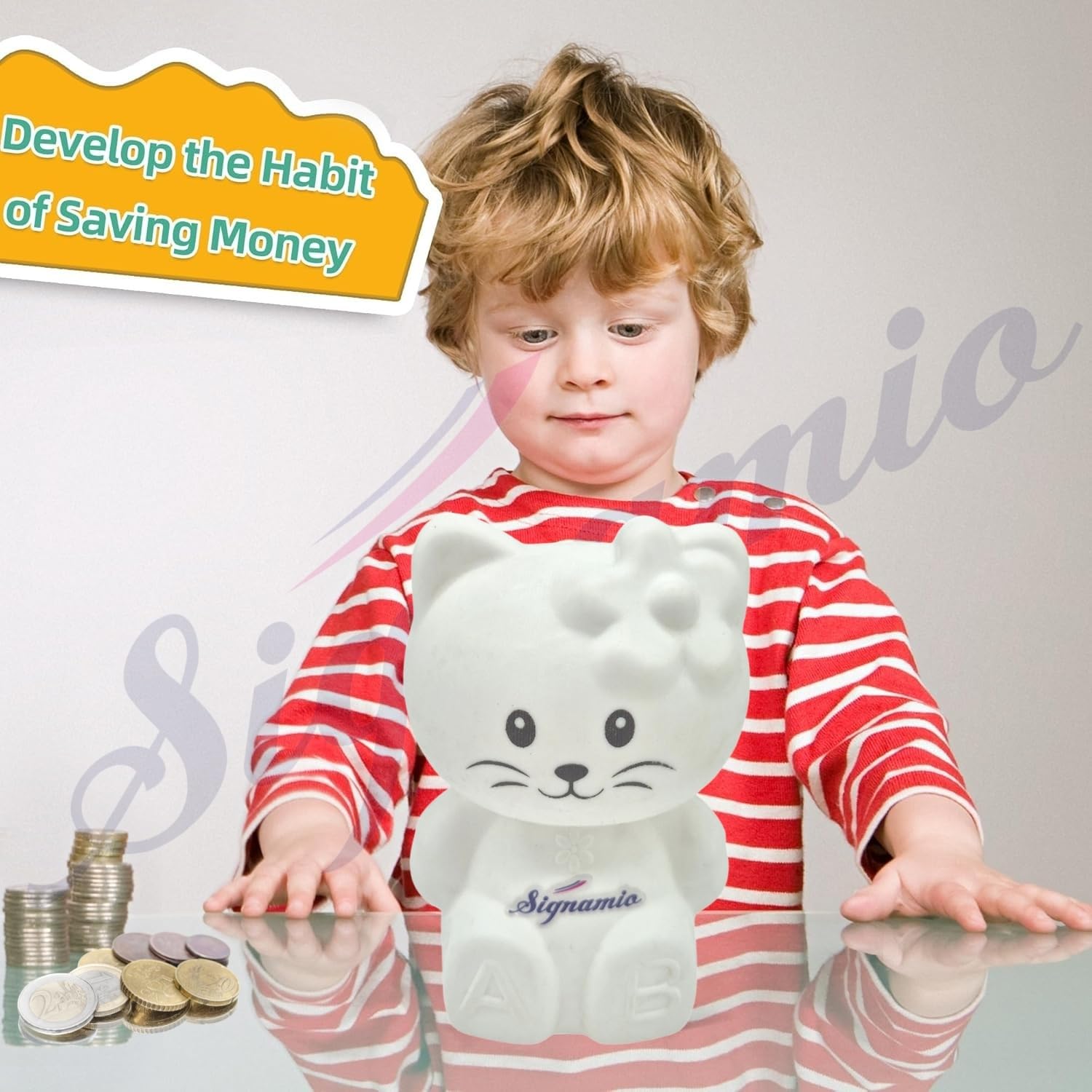 Piggy Bank for Girls and Boys Charming Money Box, Kiddy and Mini Bank, Perfect Savings Coin Box and Gullak for Kids - CARTitCARTitCARTit