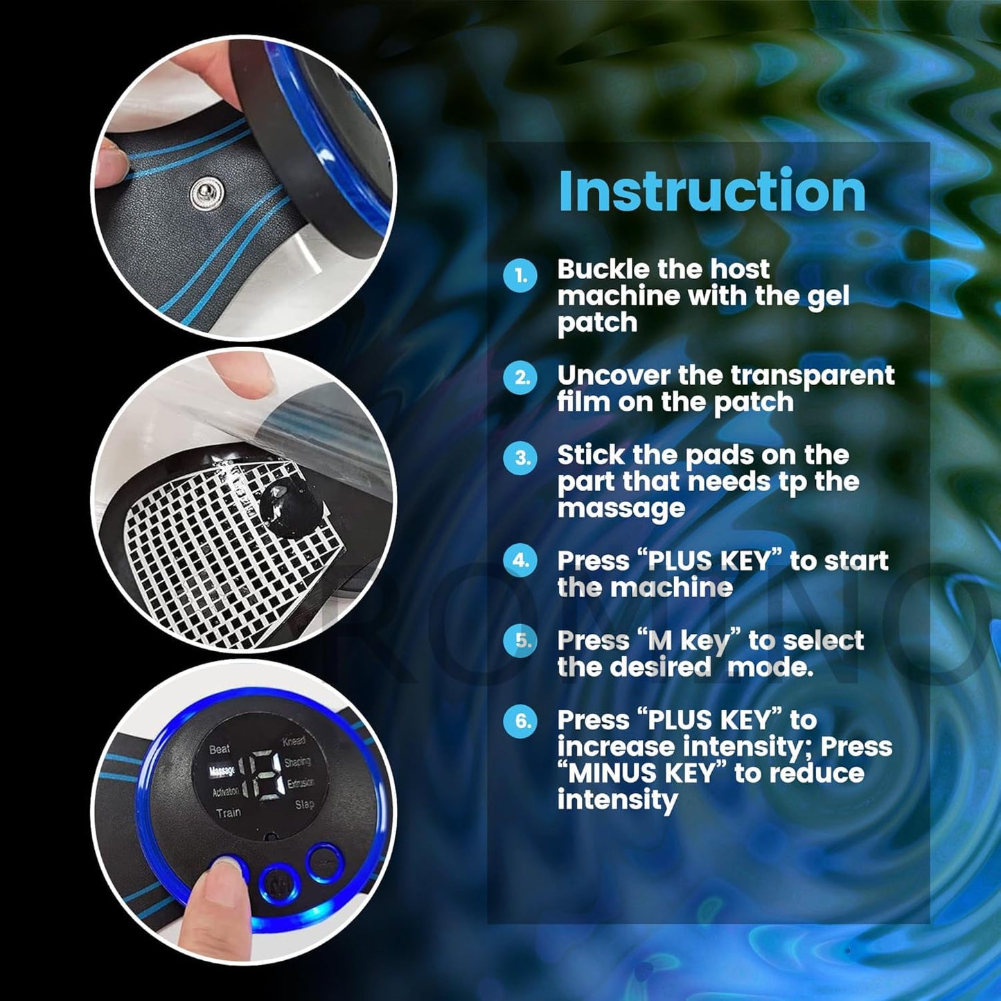 Wireless EMS Mini Body Massager Machine Portable Butterfly Massager for Blood Circulation, Pain Relief with 8 Modes & 19 Strength Levels (Mini Massager) - CARTitCARTitCARTit