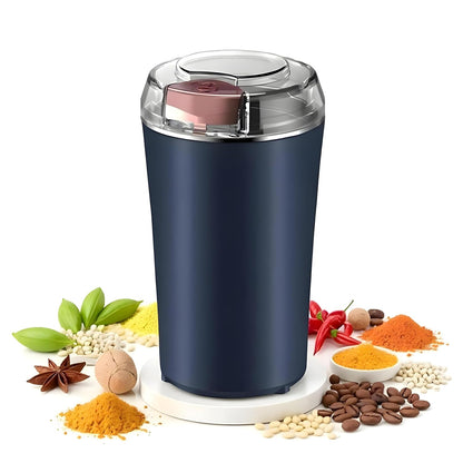 Coffee & Spice Grinder - 4 - Blade Electric Coffee & Spice Grinder – Stainless Steel Portable Mixer for Masala, Herbs, Dry Spices & Nuts – Push Button Control, Compact & Durable for Home Kitchen - CARTitCARTitCARTit