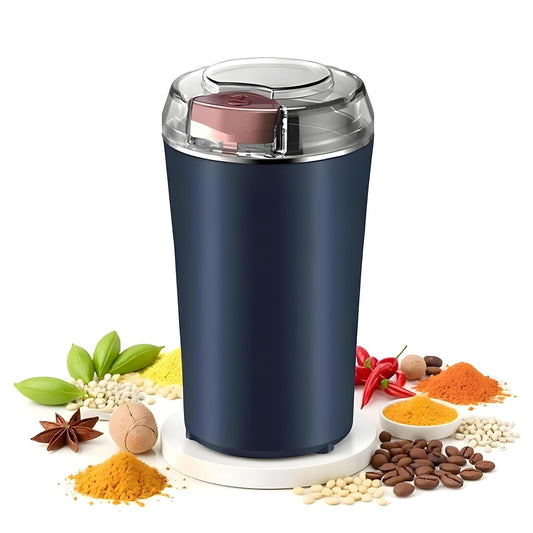 Coffee & Spice Grinder - 4 - Blade Electric Coffee & Spice Grinder – Stainless Steel Portable Mixer for Masala, Herbs, Dry Spices & Nuts – Push Button Control, Compact & Durable for Home Kitchen - CARTitCARTitCARTit