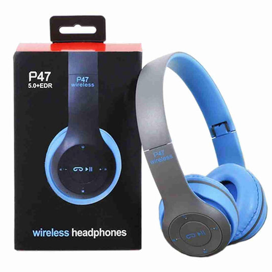 A Connect Z P47 Wireless Headphone – Bluetooth Headset with Mic, Sports Over - Ear Design, Stereo Sound - CARTitCARTitCARTit