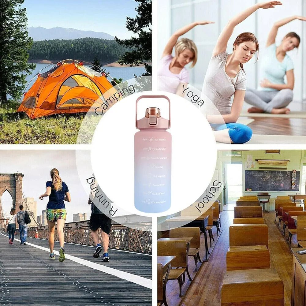 3 - in - 1 Motivational Water Bottle Set: Stay Hydrated All Day - CARTitJAGDISH ENTERPRISES TradersCARTit