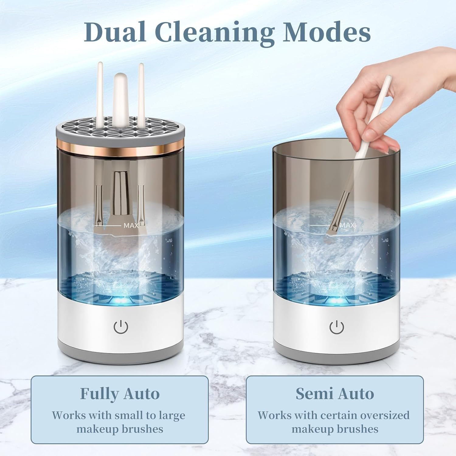 Your E - store Electric Makeup Brush Cleaning Machine – Automatic Makeup Brush Cleaner and Dryer for Quick Deep Cleaning – Portable Easy to Use and Suitable for All Brush Sizes - CARTitCARTitCARTit