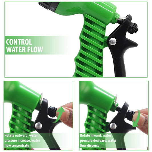 7 - Pattern High Pressure Garden Hose Nozzle – Heavy - Duty Water Spray Gun with Leak - Proof Metal Grip & Lock, Ideal for Gardening, Car & Pet Washing - CARTitCARTitCARTit
