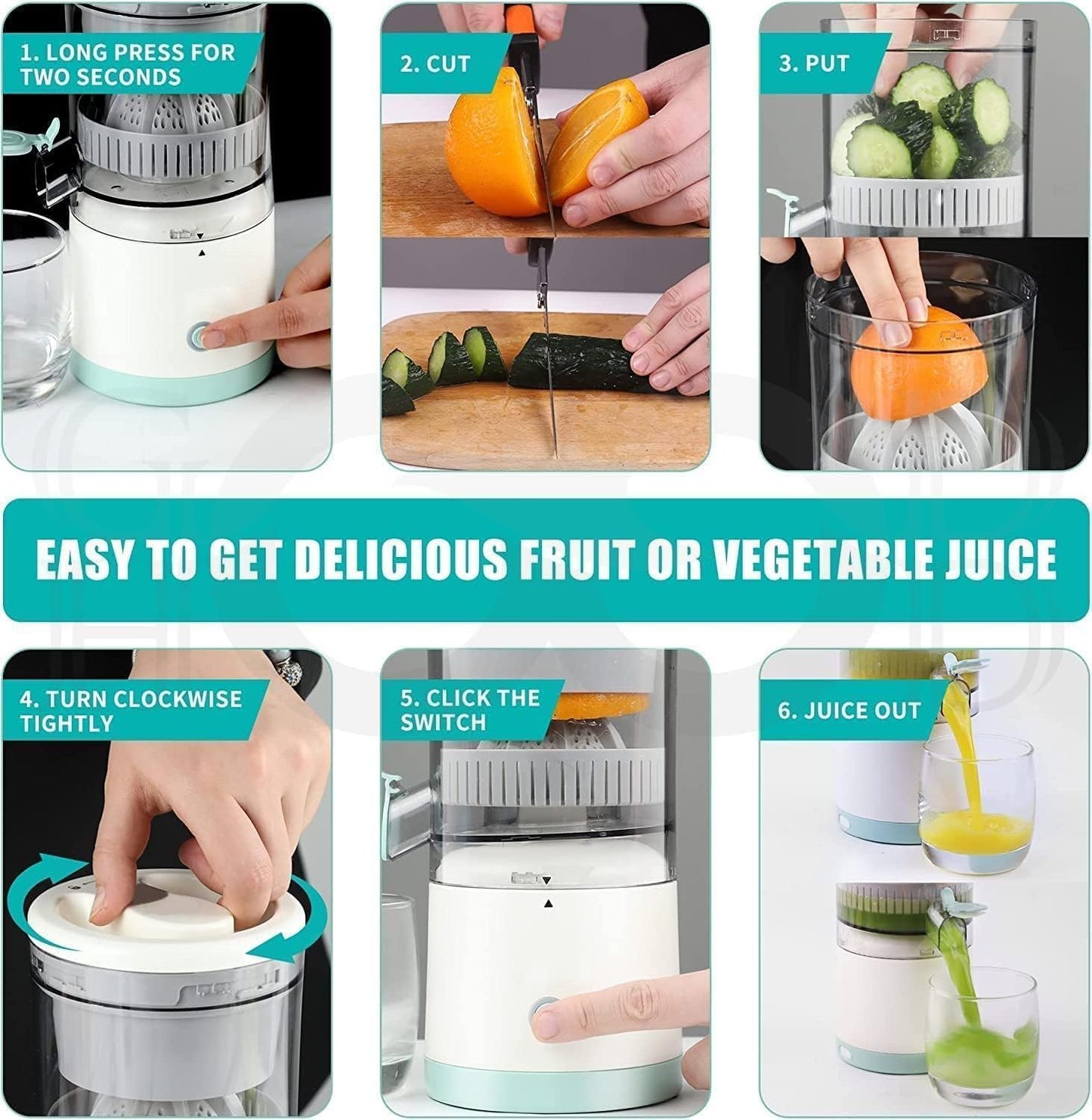 Electric Orange Juicer Machine – Wireless Citrus Press Juicer, Manual Mosambi Juice Maker, Instant Juice Machine (200ML, 45W Mini Portable) - CARTitCARTitCARTit