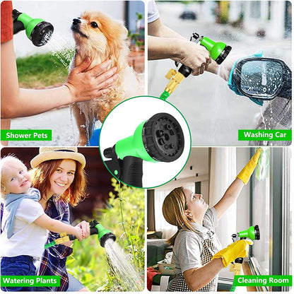 7 - Pattern High Pressure Garden Hose Nozzle – Heavy - Duty Water Spray Gun with Leak - Proof Metal Grip & Lock, Ideal for Gardening, Car & Pet Washing - CARTitCARTitCARTit