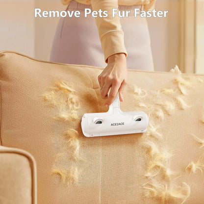 Pet Hair Remover Roller – Reusable Fur Remover Brush for Dogs & Cats | Self - Cleaning Lint Roller for Furniture, Carpet, Bedding, Clothes (White+Blue) - CARTitCARTitCARTit