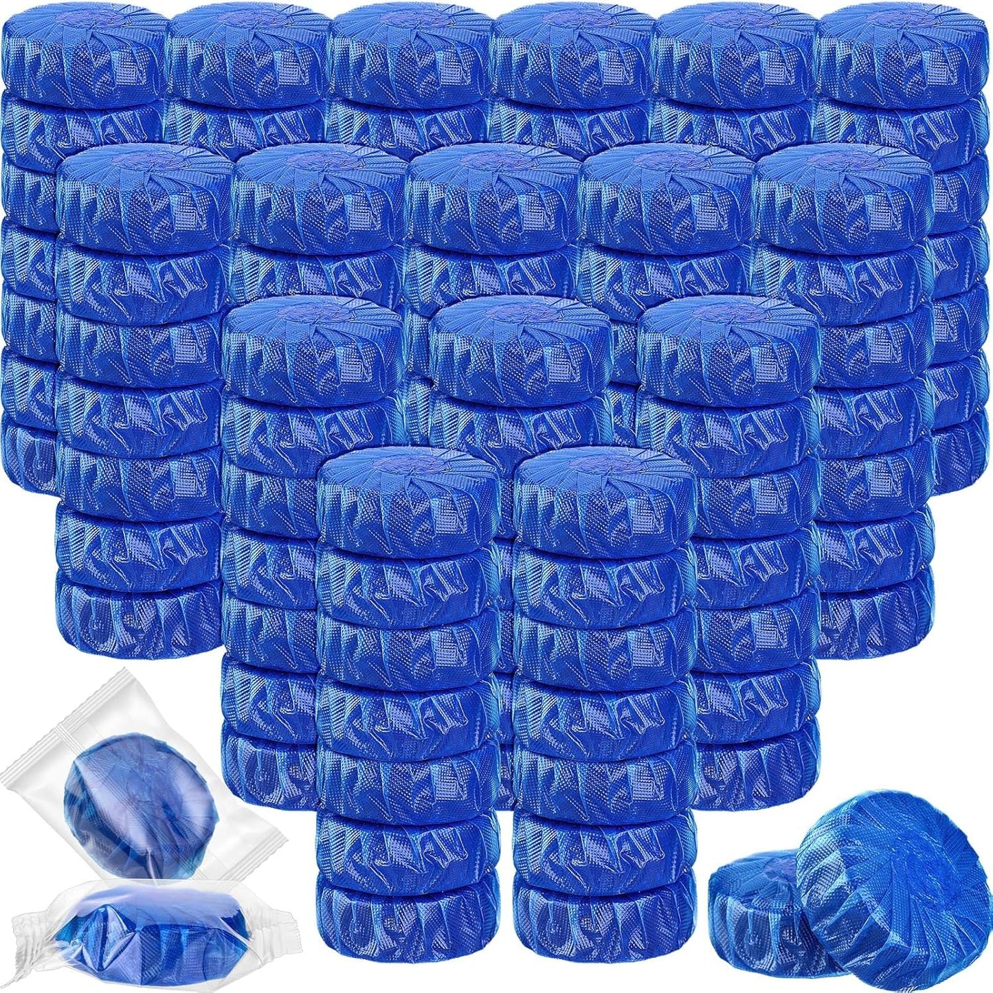 Automatic Flush Toilet Bowl Cleaner Tablets, Bathroom Toilet Tank Cleaner, Powerful Cleaning Ball Toilet Blue Deep Clean Bubbles, Mild Lemon Scent Pack of 10 - CARTitCARTitCARTit